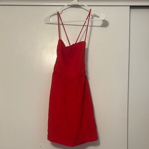 Princess Polly Red Spaghetti Strap Mini Sundress